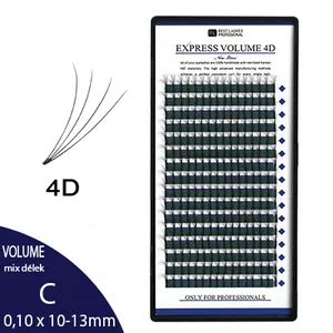 4D řasy MIX délek C, 0,10 X 10-13 mm - 16 řad