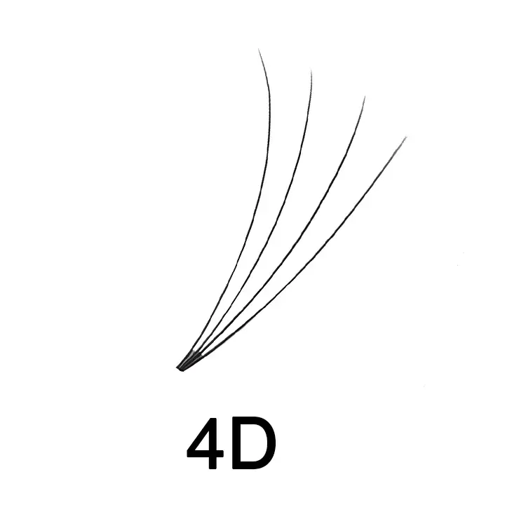 4D řasy MIX délek C, 0,10 X 10-13 mm - 16 řad